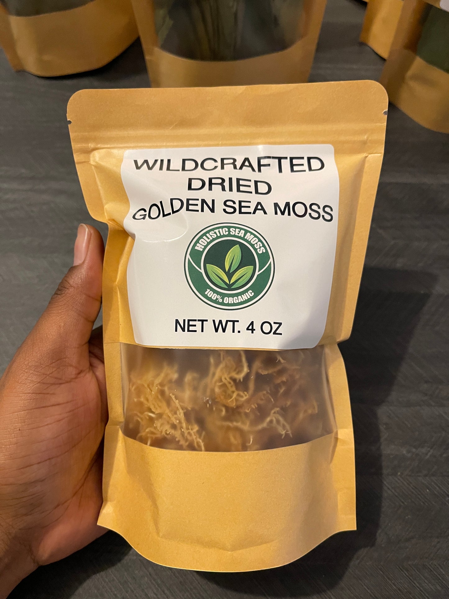 Wildcrafted Dried Golden Sea Moss – 4oz | 100% Organic Superfood for Immunity & Wellness