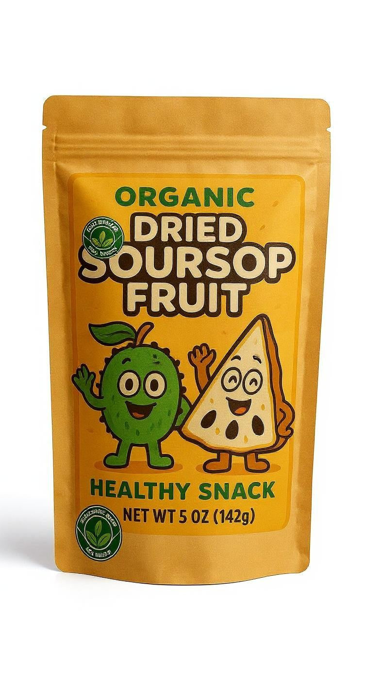 Premium Dried Soursop Fruit (5oz Bag) – 100% Natural, No Additives