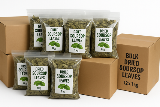 Dried Soursop Leaves 1kg (Bulk Wholesale) – Pack of 12